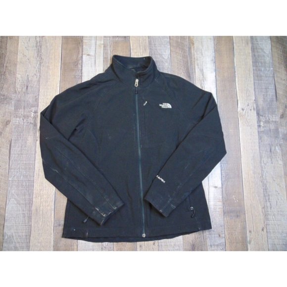 The North Face Women M Black Soft Shell Apex Jacket Full Zip Outdoor *read* - Picture 1 of 9